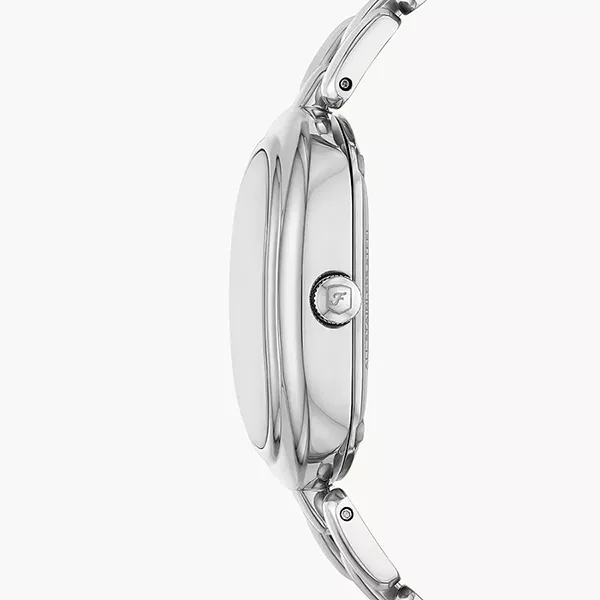 Đồng Hồ Nữ Fossil Sloan Three-Hand Stainless Steel Watch ES5381 Màu Bạc