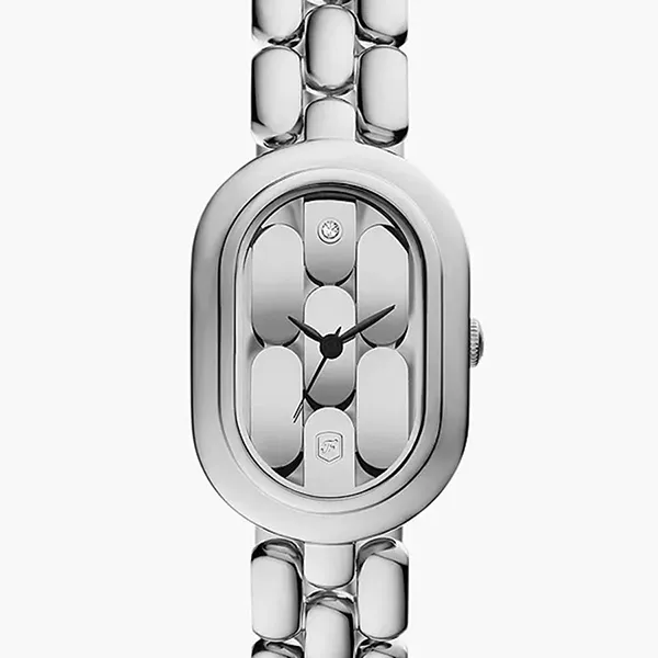 Đồng Hồ Nữ Fossil Sloan Three-Hand Stainless Steel Watch ES5381 Màu Bạc