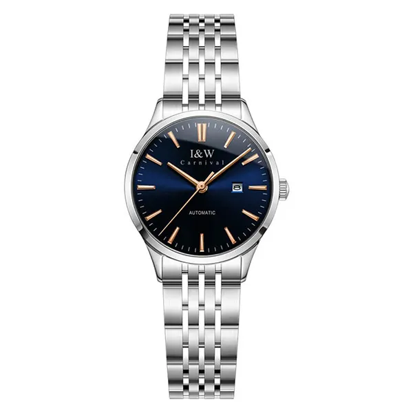 Đồng Hồ Nữ I&W Carnival Automatic Watch IW509L-DT (IW509L9) Màu Bạc/Xanh - Đồng hồ - Vua Hàng Hiệu