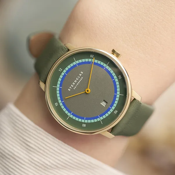 Đồng Hồ Nữ Sternglas Naos XS Edition Argo Dark Green S01-NDA22-KL09 33mm Màu Xanh Lá