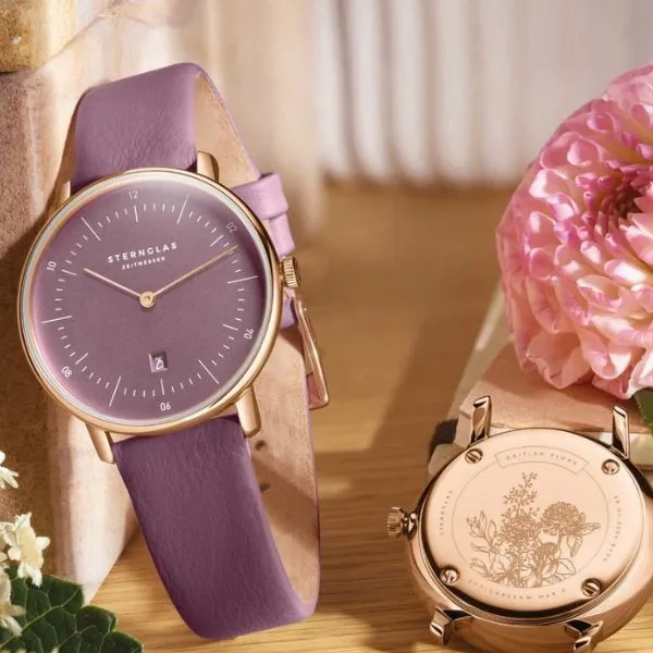 Đồng Hồ Nữ Sternglas Naos XS Edition Flora Lavender S01-NDF28-KL15 Màu Tím