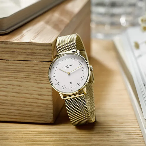 Đồng Hồ Nữ Sternglas Naos XS Gold Milanaise S01-ND02-MI07 Màu Vàng