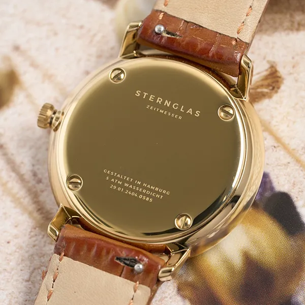Đồng Hồ Nữ Sternglas Naos XS Gold Noble Dark Brown Leather S01-ND02-NB01 Màu Nâu Trắng - Đồng hồ - Vua Hàng Hiệu