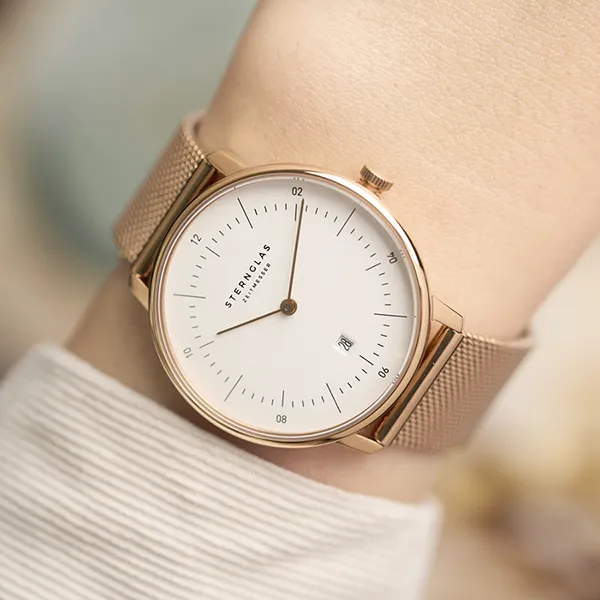 Đồng Hồ Nữ Sternglas Naos XS Rosegold S01-ND13-MI09 33mm Màu Vàng Hồng
