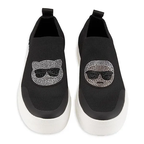 Giày Slip On Karl Lagerfeld Clarke Low Top Embellished Slip On Màu Đen Size 38