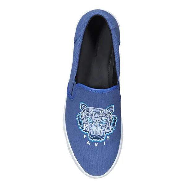 Giày Slip On Nam Kenzo Logo Tiger Embroidered Màu Xanh Blue Size 39 - Giày - Vua Hàng Hiệu