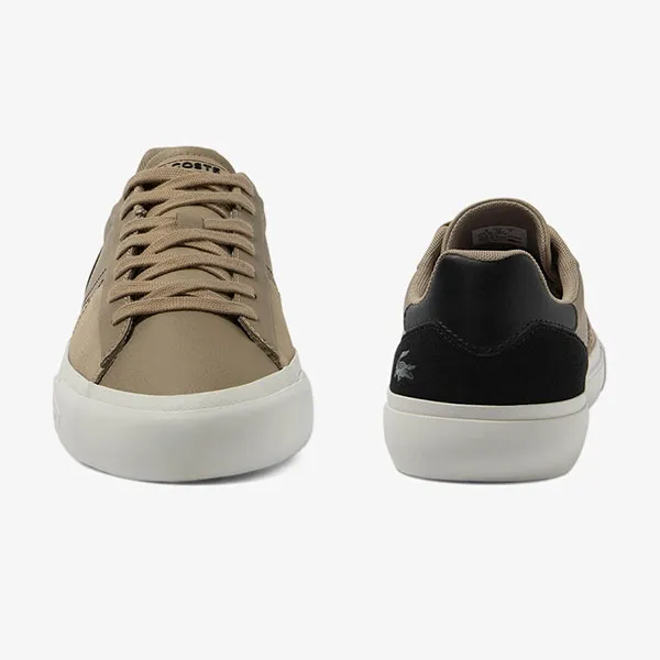 Giày Sneaker Nam Lacoste Men's Colorblock Leather L006-BRW/OFF 46SMA0017 BW7 Màu Nâu Size 8