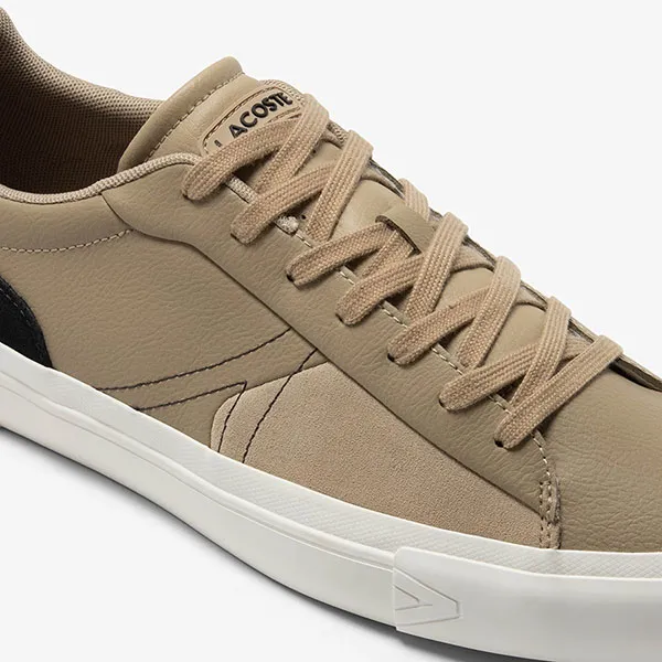 Giày Sneaker Nam Lacoste Men's Colorblock Leather L006-BRW/OFF 46SMA0017 BW7 Màu Nâu Size 8