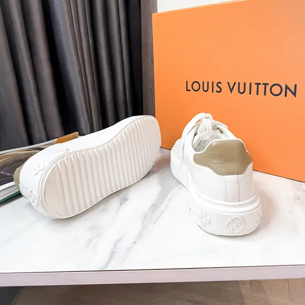 Giày Sneaker Nữ Louis Vuitton LV Time Out Trainers White/ Green 1AA1C6 Màu Trắng Size 36.5