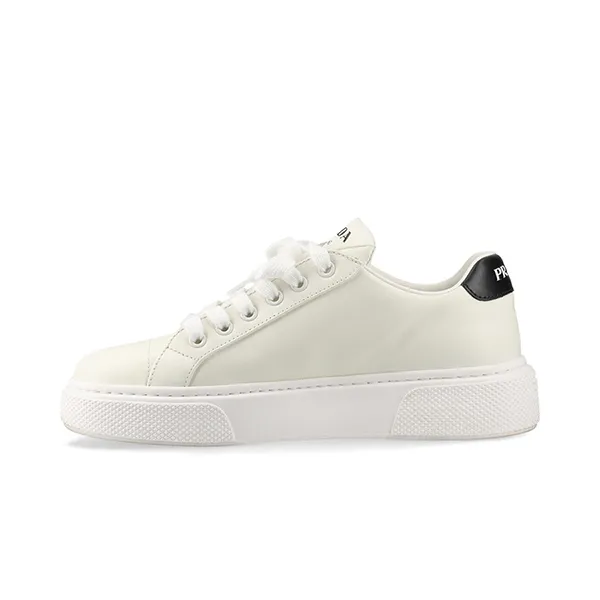 Giày Sneaker Nữ Prada Leather White 1E868M Triangle Logo Màu Trắng Size 38 - Giày - Vua Hàng Hiệu