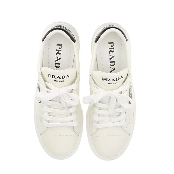 Giày Sneaker Nữ Prada Leather White 1E868M Triangle Logo Màu Trắng Size 38 - Giày - Vua Hàng Hiệu