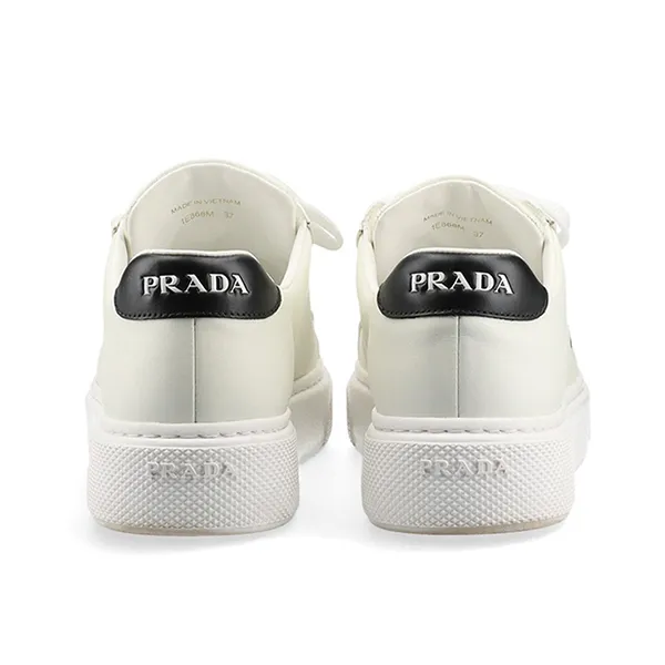 Giày Sneaker Nữ Prada Leather White 1E868M Triangle Logo Màu Trắng Size 38 - Giày - Vua Hàng Hiệu