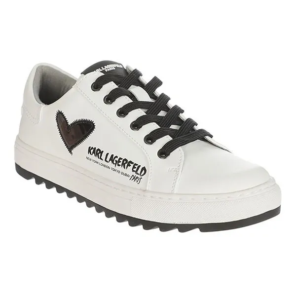 Giày Thể Thao Karl Lagerfeld Heart Logo Sneaker In White Màu Trắng Size 9 - Giày - Vua Hàng Hiệu