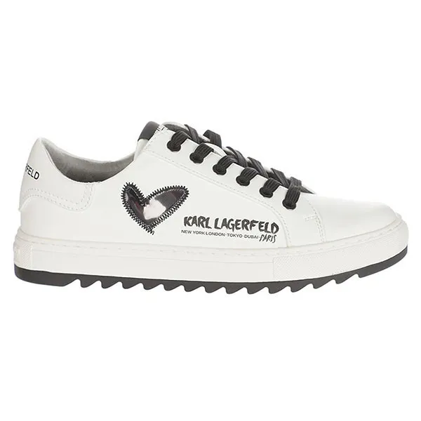 Giày Thể Thao Karl Lagerfeld Heart Logo Sneaker In White Màu Trắng Size 9 - Giày - Vua Hàng Hiệu