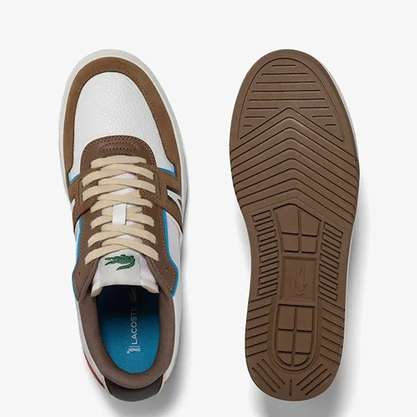 Giày Thể Thao Nam Lacoste L001 Leather Colour Block Trainers 45SMA0083 Phối Màu Size 8