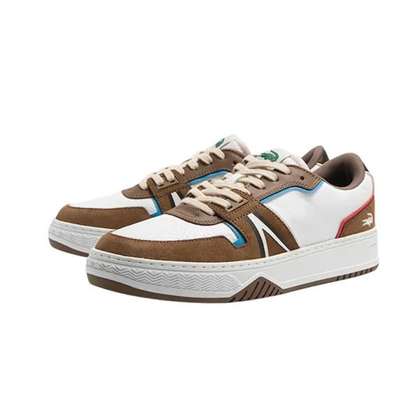 Giày Thể Thao Nam Lacoste L001 Leather Colour Block Trainers 45SMA0083 Phối Màu Size 8