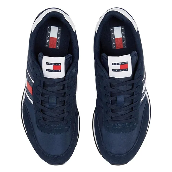Giày Thể Thao Nam Tommy Hilfiger Runner Casual Essentials EM0EM01351_BLC1G Màu Xanh Than Size 43 - Giày - Vua Hàng Hiệu