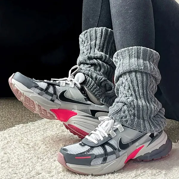 Giày Thể Thao Nữ Nike V2K Run Shoes FZ5061-100 Màu Xám Hồng Size 38 - Giày - Vua Hàng Hiệu