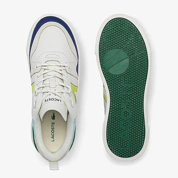 Giày Thể Thao Lacoste Sneakers L002 Shoes L004 Leather 743CFA0030 Z54 Màu Trắng - Xanh Size 40 - Giày - Vua Hàng Hiệu