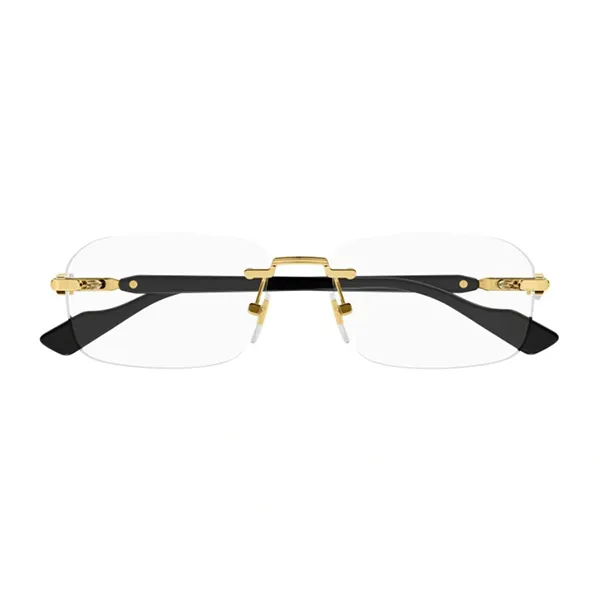 Gọng Kính Nam Gucci GG1221O 001 Màu Đen Vàng - Kính mắt - Vua Hàng Hiệu