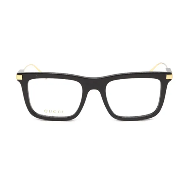 Gọng Kính Nam Gucci Square GG1438O 001 Màu Đen Vàng - Kính mắt - Vua Hàng Hiệu