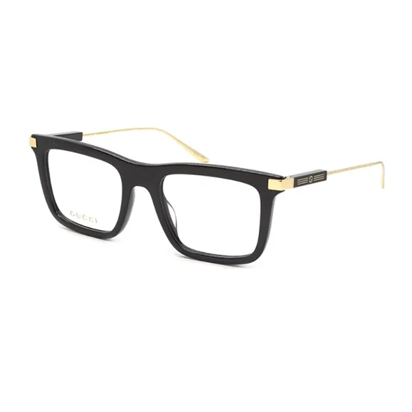 Gọng Kính Nam Gucci Square GG1438O 001 Màu Đen Vàng - Kính mắt - Vua Hàng Hiệu