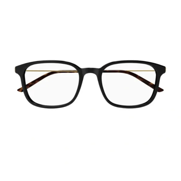 Gọng Kính Nam Gucci Square GG1577O 005 Màu Đen Vàng - Kính mắt - Vua Hàng Hiệu