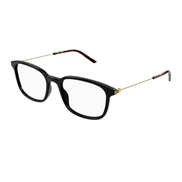 Gọng Kính Nam Gucci Square GG1577O 005 Màu Đen Vàng - Kính mắt - Vua Hàng Hiệu