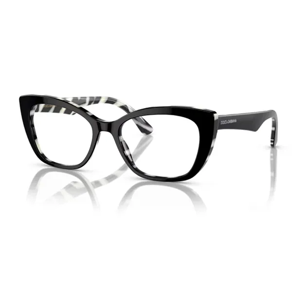 Gọng Kính Nữ Dolce & Gabbana D&G 0DG3360 337252 Màu Đen Kẻ Trắng