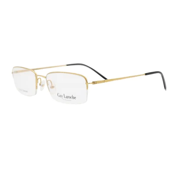 Gọng Kính Unisex Guy Laroche Rectangle GL91207XF GP Màu Đen Vàng - Kính mắt - Vua Hàng Hiệu