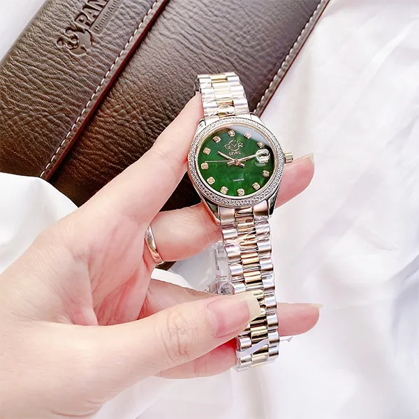 Đồng Hồ Nữ Gv2 By Gevril Turin Diamond Watch 12428B Màu Bạc Phối Vàng - Đồng hồ - Vua Hàng Hiệu