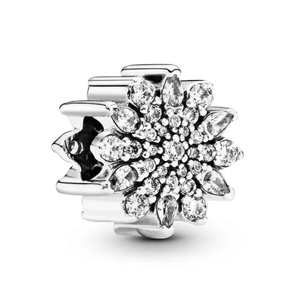 Hạt Vòng Charm Pandora Retired Sterling Silver Ice Crystal Snowflake Charm with Clear Zirconia - 791764CZ Màu Bạc - Trang sức - Vua Hàng Hiệu