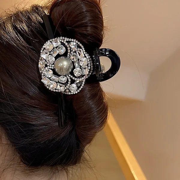 Kẹp Tóc Nữ Kya Jewel Sparkling Floral HC96 Màu Đen - Phụ kiện - Vua Hàng Hiệu