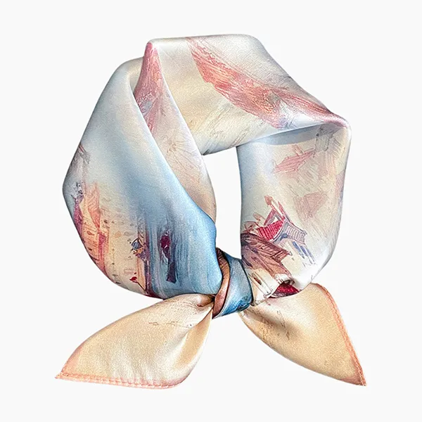 Khăn Choàng Lụa Kya Jewel Dreamy Town 53 x 53cm SC49 Phối Màu - Thời trang - Vua Hàng Hiệu