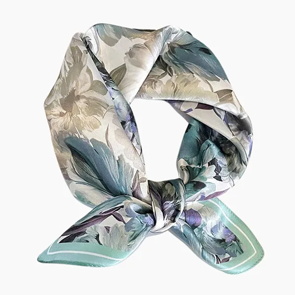 Khăn Choàng Lụa Kya Jewel Vibrant Garden 53 x 53cm SC51 Màu Xanh - Thời trang - Vua Hàng Hiệu