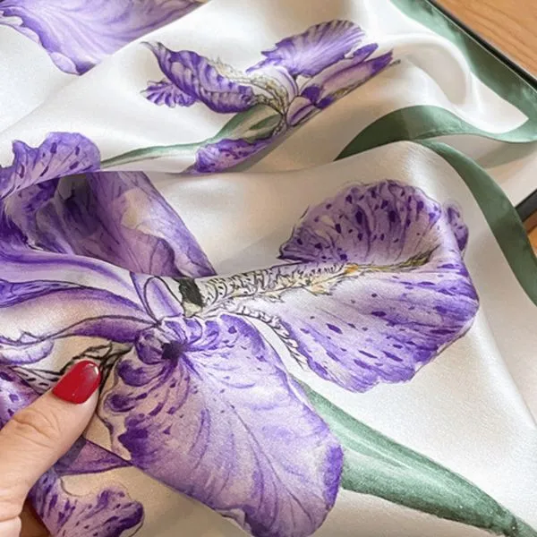 Khăn Choàng Nữ Kya Jewel Imperial Iris SC56 Màu Trắng - Thời trang - Vua Hàng Hiệu