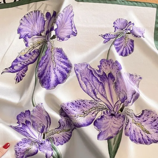 Khăn Choàng Nữ Kya Jewel Imperial Iris SC56 Màu Trắng - Thời trang - Vua Hàng Hiệu