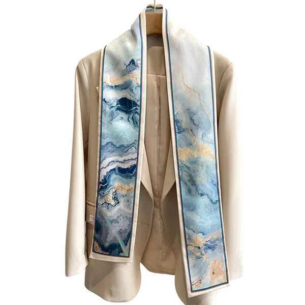 Khăn Choàng Nữ Kya Jewel Ocean Wave 12 x 148cm SC42 Màu Xanh Nhạt - Thời trang - Vua Hàng Hiệu