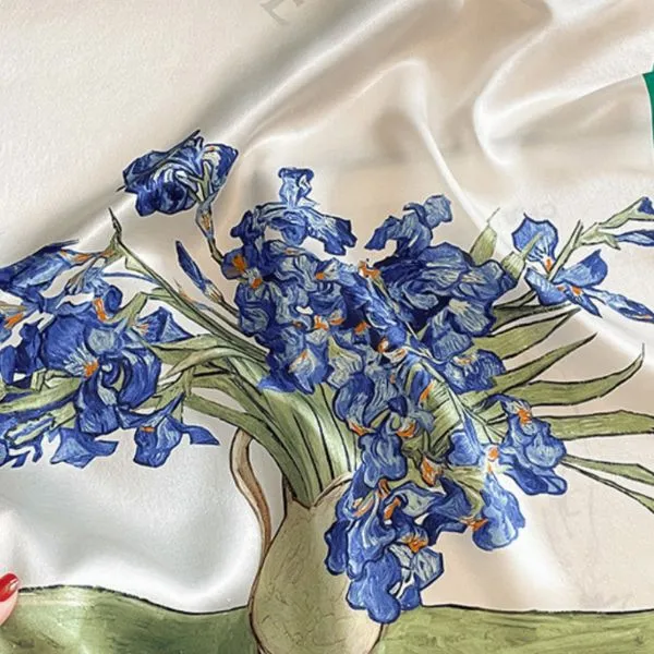 Khăn Choàng Nữ Kya Jewel Timeless Iris SC57 Màu Xanh - Thời trang - Vua Hàng Hiệu