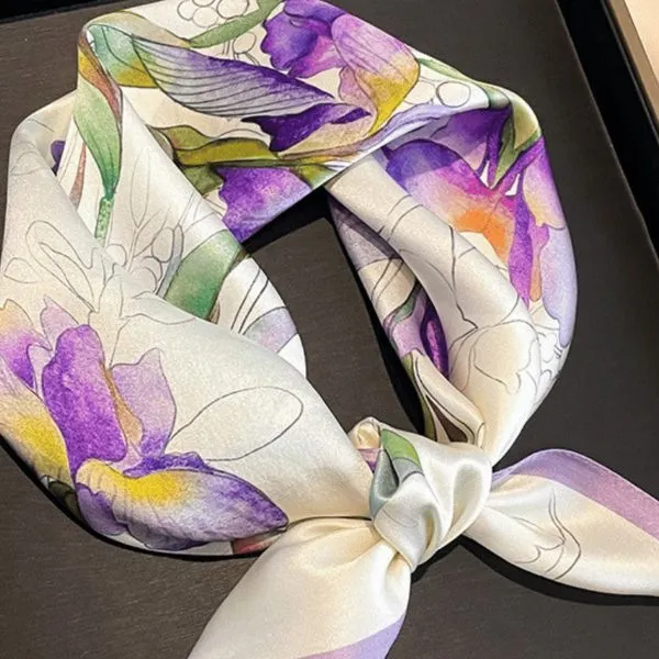 Khăn Choàng Nữ Kya Jewel Violet Iris SC55 Màu Tím - Thời trang - Vua Hàng Hiệu