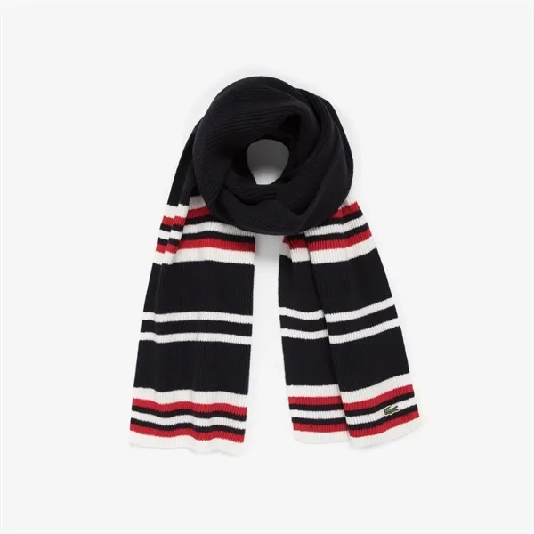 Khăn Quàng Cổ Unisex Lacoste Scarf RE2216-AKE Màu Đen Kẻ