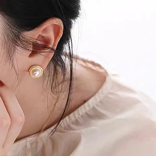 Khuyên Tai Nữ Kya Jewel Feminine Pearl PE33 Màu Vàng - Trang sức - Vua Hàng Hiệu
