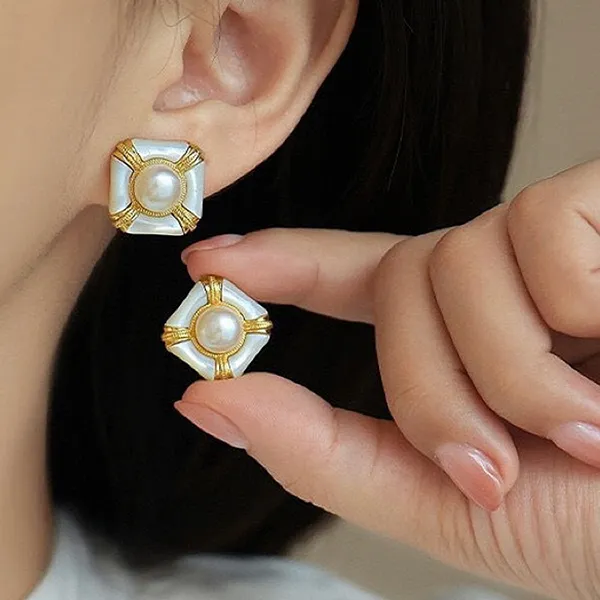 Khuyên Tai Nữ Kya Jewel Modern Pearl PE43 Màu Trắng - Trang sức - Vua Hàng Hiệu
