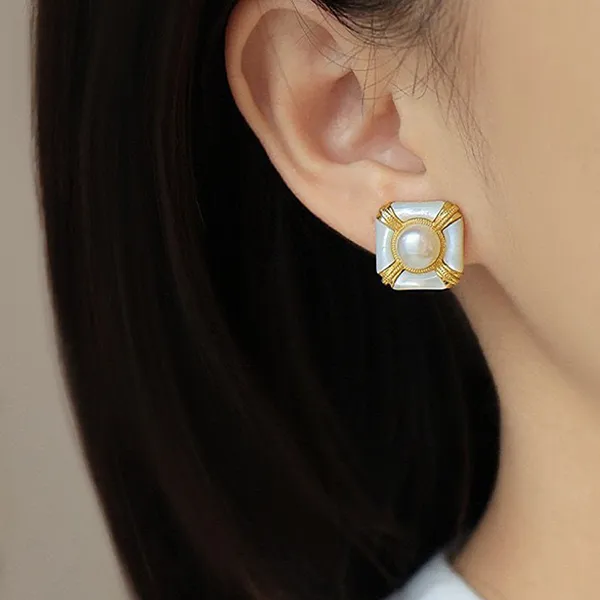 Khuyên Tai Nữ Kya Jewel Modern Pearl PE43 Màu Trắng - Trang sức - Vua Hàng Hiệu