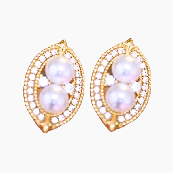 Khuyên Tai Nữ Kya Jewel Sparkling Pearl PE38 Màu Vàng Trắng - Trang sức - Vua Hàng Hiệu