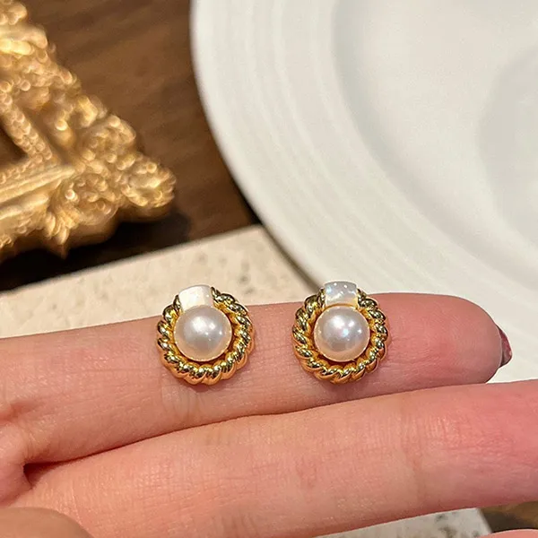 Khuyên Tai Nữ Kya Jewel Twisted Pearl PE34 Màu Vàng - Trang sức - Vua Hàng Hiệu
