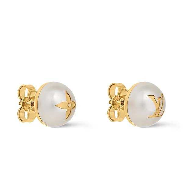 Khuyên Tai Nữ Louis Vuitton LV M01589 My Mix Pearl Earrings Màu Vàng Trắng - Trang sức - Vua Hàng Hiệu