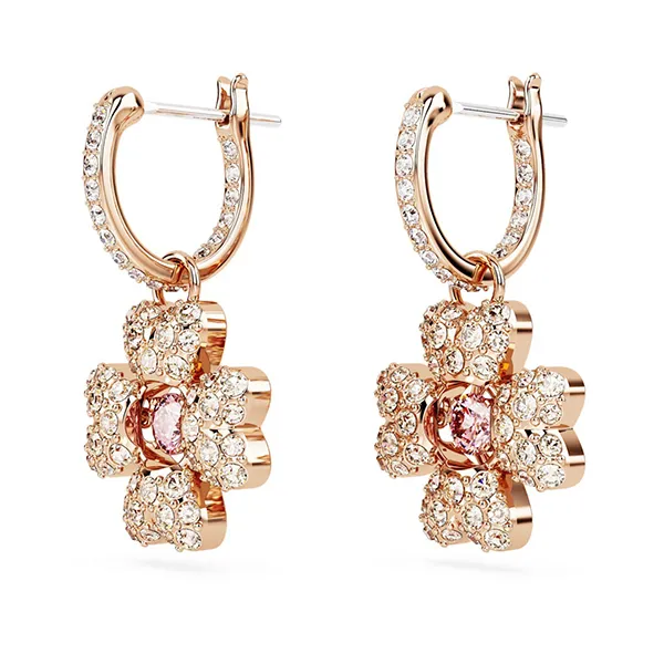 Khuyên Tai Nữ Swarovski Idyllia Drop Earrings 5674212 Màu Vàng Hồng