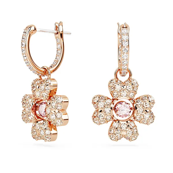 Khuyên Tai Nữ Swarovski Idyllia Drop Earrings 5674212 Màu Vàng Hồng