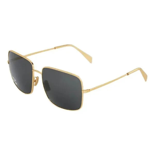 Kính Mát Celine Triomphe Rhinestone 01 Sunglasses In Metal With Crystals 4S284CMSB.35SS Màu Vàng Gold